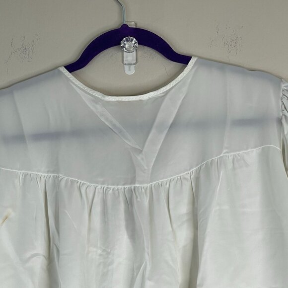 Barbizon Vintage Silky Satin Nightgown Large Floral Embroidered Lace Trim Dainty - Picture 11 of 14